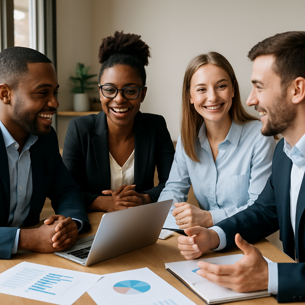 b2b sales teams working together in a african european culture b2b sales teams working together in a african european culture